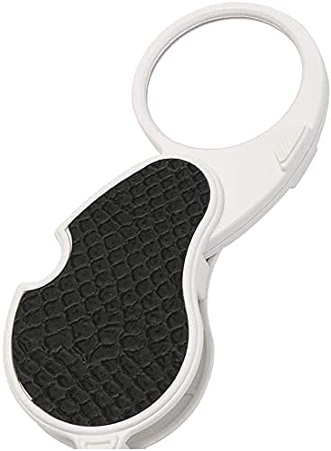 asdchZen Magnifying Glass 5X Mini Folding Handheld Hd Magnifier With Led Light Magnifier White,54 * 85Mm Hd Portable Reading Magnifying Glass