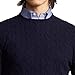 Qolkmuiy-GJ Men's Casual Twist Textured Sweaters Crewneck Cable Knit Pullover Lightweight Patterned Knitted Sweatershirt (Medium,Dark Blue 2)