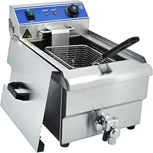 Commercial Big Size 16 Ltr Deep Fryer Machine Heavy Duty with Drain Tap 5 Year Warranty