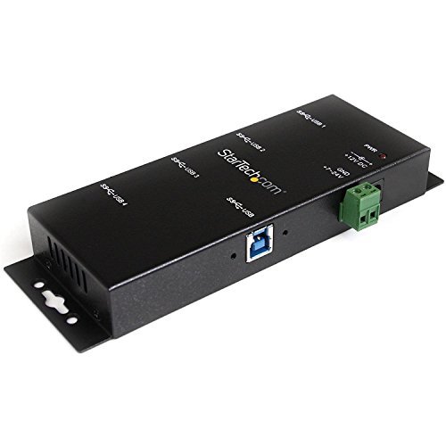 StarTech.com Mountable 4 Port Rugged Industrial SuperSpeed USB 3.0 Hub (ST4300USBM) by StarTech