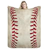 Miyotaa Baseball Sports Blanket 50Wx60H Inch Vintage Cool Teen Boys Man Son Gift Warm Fuzzy Throw Blanket for Sofa Bed Throws Birthday Presents