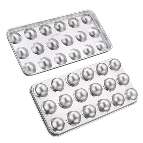 Molde para cubitos de hielo redondos de acero inoxidable NUOBESTY miniatura 1