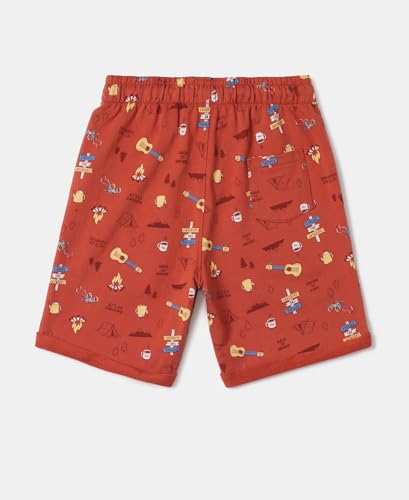 Image of Jockey CB03 Boys Super Combed Cotton French Terry Printed Shorts with Turn Up Hem Styling (Colors & Prints May Vary)