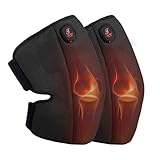 Telepepe Heated Knee Brace, Cordless Knee Heating Pad for Arthritis, 3 Temperature Modes Knee Warmer, 3000mAh*2 Battery Operated Knee Wrap for Men Women Seniors, Black(One Pair)