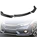 MotorFansClub 3pcs Front Bumper Lip Splitter for Honda Civic 2016 2017 2018 Trim Protection Splitter Spoiler, Carbon Fiber Pattern
