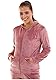 nolihoo Hausanzug Damen Trainingsanzug Sportanzug Jogginganzug Freizeitanzug Set Velours Weich Kuschelig Nicki mit Reißverschluss 2 Teilig für Indoor Outdoor L Rosa