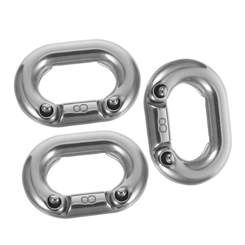 Yardwe 3 pièces Connecteurs Acier Inoxydable Maillons Robustes pour Chaîne Réparation Ancre Bateau Adaptés Voiliers Yachts et Bateaux