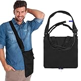 Urinbeutelhalter für Mann, Katheterbeutelabdeckung mit Katheterrohrabdeckung & verstellbarem Gurt, auslaufsicherem Futter und Bett-/Gehhilfenschlaufen