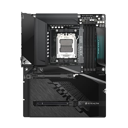 Image of GIGABYTE X870 AORUS Stealth Reverse-Connect ATX Motherboard, Support AMD Socket AM5 Processors, DDR5, 16+2+2 Power Phase, 4X M.2, PCIe 5.0, USB4, WIFI7, 5GbE, PCIe EZ-Latch Plus, 5 Year Warranty