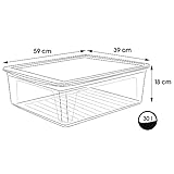 keeeper Aufbewahrungsbox mit Air Control System, 59 x 39 x 18 cm, 30 l, Bea, Transparent