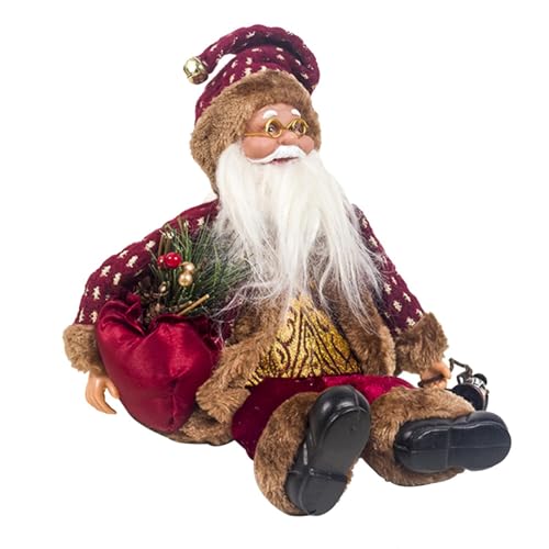 Juguete de Santa Claus | Figuras de Papá Noel con Trajes de Lujo, Decoración Tradicional de la Mesa, Muñeca de Tela para la Decoración del Hogar para Fiestas de Festival