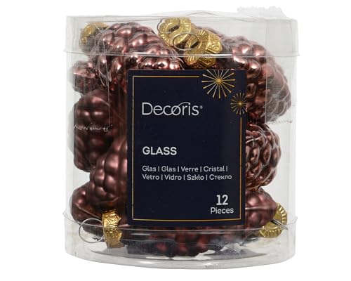 Christbaumschmuck Zapfen Glas 6cm x 12 Stück Christbaumkugeln...