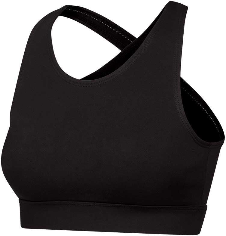 GK All Star Cheer Athletic Sports Bra for Girls - Supportive Crossback Bra Top with Keyhole