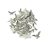 MonkeyJack 50 Pieces Tibetan Silver Hawk Eagle Bird Flying Charms Pendants Jewelry DIY