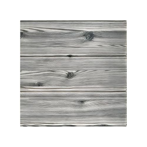 Guangcailun 40 Stück selbstklebende Holzblock Tapete zum Abziehen und Aufkleben, 3D Ziegel Wandpaneele für Zuhause, Küche, Badezimmer, zum Abziehen und Aufkleben, Graue Holzfarbe
