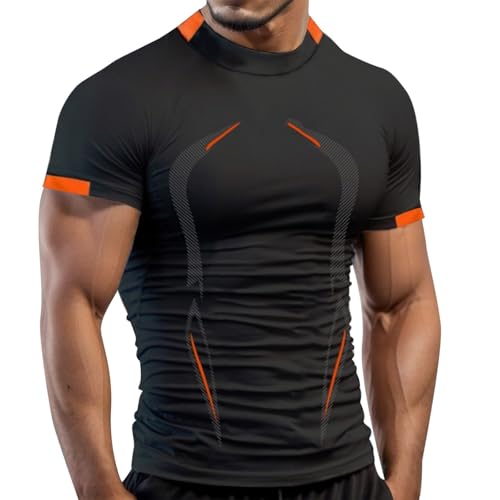 Camiseta Deportiva Técnica Hombre Tejido Transpirable Ajuste Activo Secado Rápido Fitness Running Entrenamiento Ropa Verano Camisa Vestir Henley Camisetas Hawaianas
