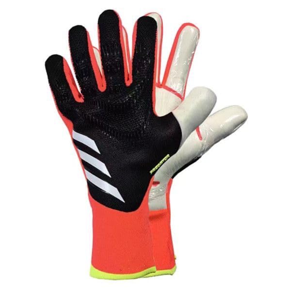Longjihui Football Goalkeeper Gloves, Goalkeeper Training Gloves, Strong Grip, Non-Slip and Breathable for Adults and Kids (Black-Orange, 8)