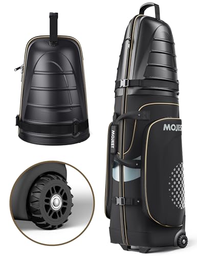 Image of Golf Travel Bags for Airlines with Wheels, Hard Case Top and 1680D Heavy Duty Oxford Protect Golf Clubs, Lightweight and Easy to Maneuver