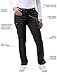Adar Pro Scrubs Set for Women - Stretch Enhanced V-Neck Scrub Top & Slim Fit Scrub Pants, 9 Pockets - 4400 - Black - XS