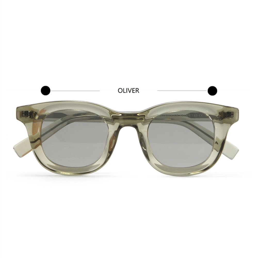 Occhiali da sole rotondi vintage in acetato con taglio smussato Donna Uomo Occhiali da sole polarizzati Occhiali da sole UV400