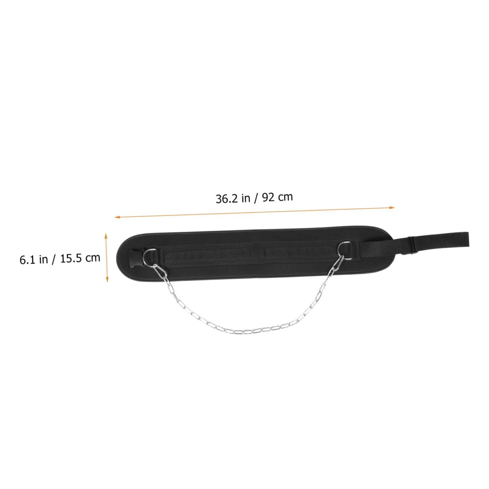 Gewichtsgürtel mit Konturiertem Taillendesign und Langer Kette mit Dicker Schnalle Schützt Klimmzug Nylon Eisen Material für Gewichtheben Bodybuilding und Krafttraining