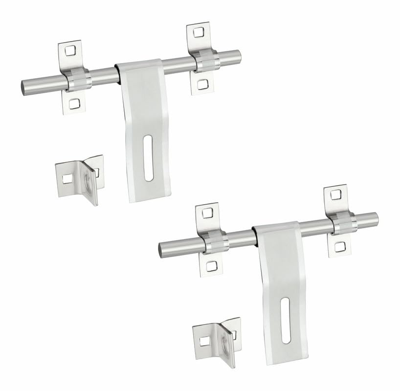 Stainless Steel Door Aldrop Latch with Hook, Pack of 2 at ₹100