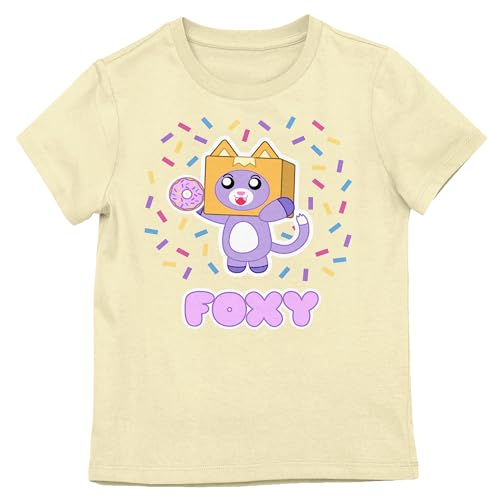 Lanky Box Confetti Clouds & Character Art Girl's 4-Pack Crew Neck Short Sleeve T-Shirt Set4