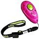ASCO Premium Clicker, Hunde und Katzen Klicker für professionelles Clickertraining mit Stretcharmband, pink, ASCO-08PA