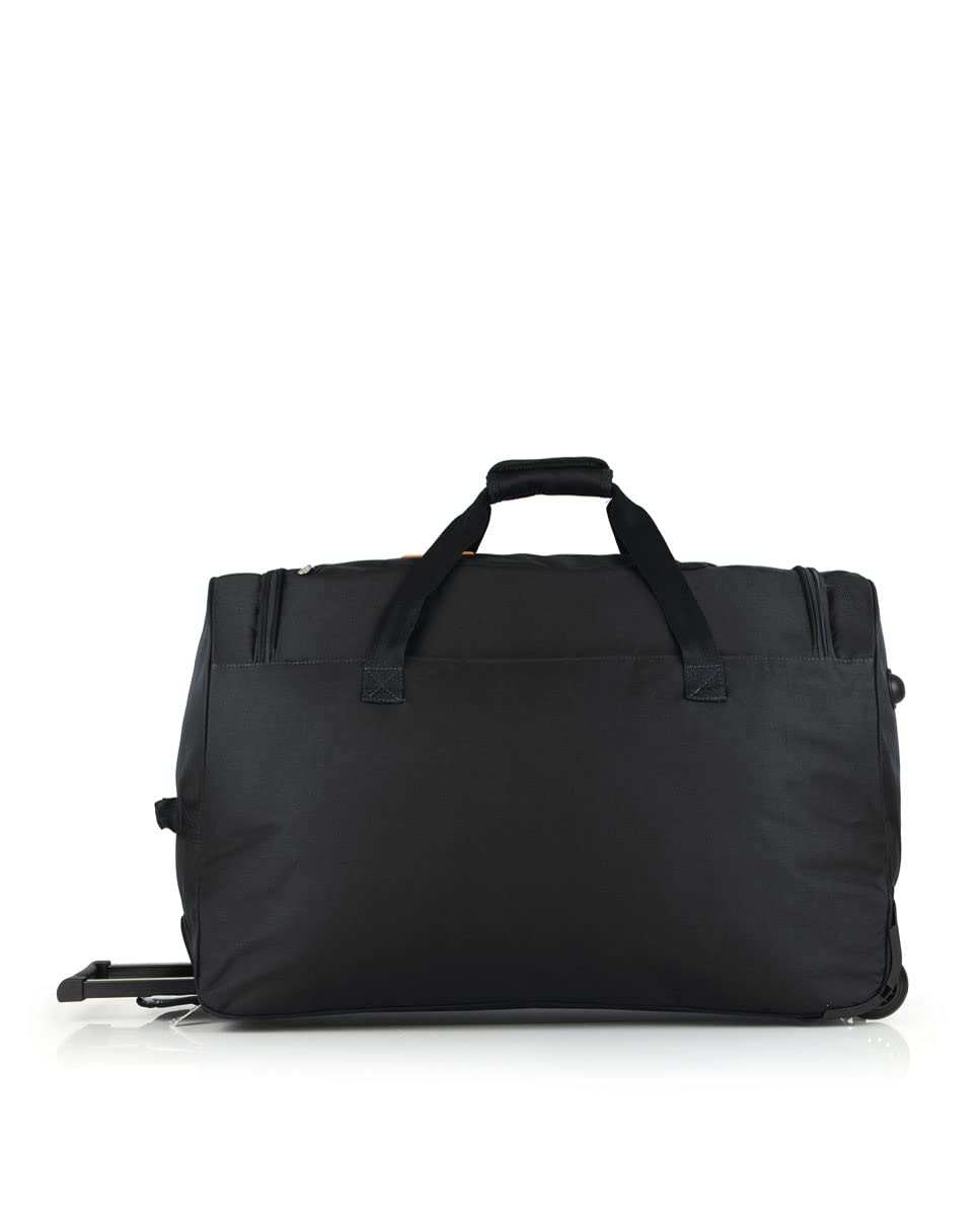 Gabol - Bolso de Viaje Grande con Ruedas Week Eco 66x40x33cm y Capacidad 87L - Interior Forrado con Compartimentos - con Asa de Mano - Diseño Español en Poliéster Reciclado RPET - Negro