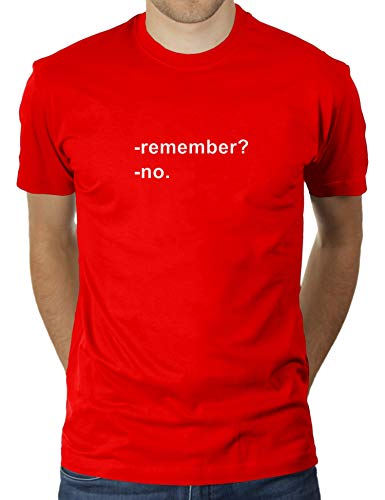 Remeber No KaterLikoli - Camiseta para hombre rojo L
