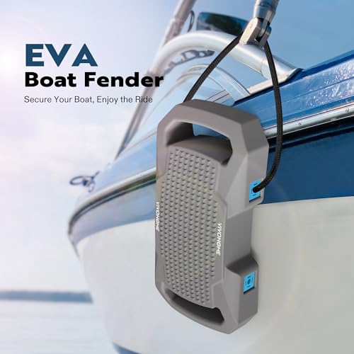 VIVOHOME EVA Boat Fenders 4 Pack for Docking, Boat Bumpers with Nylon Rope, and Fixed Lock Fit for Yachts, Sailing Dinghies, Bass Boats, Gray by VIVOHOME - Image 2