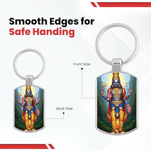 Image of Stylish Metal Keychains with Permanent Glossy Print - Inspirational Quotes & Spiritual Designs - Perfect Key chains for loved ones, Personal Use, Gifts & Return Gifts