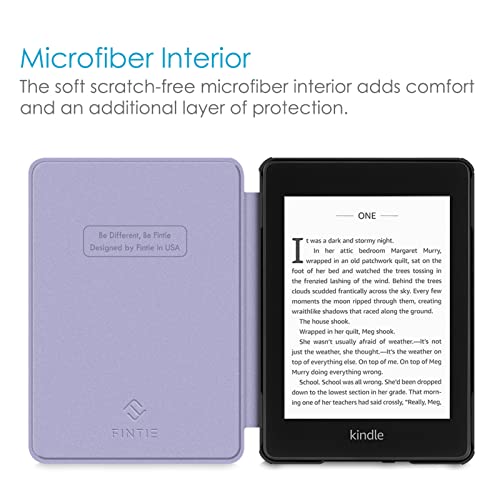 Image of Fintie Slimshell Case for 6 inch Kindle Paperwhite (10th Generation, 2018 Release) - Premium Lightweight PU Leather Cover with Auto Sleep /Wake for Amazon Kindle Paperwhite E-Reader, Lilac Marble