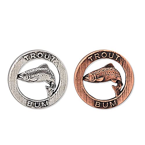 Handcrafted Copper Plated Trout Bum Retro Magnet Gift For Fishermen Home Office Lodge Refrigerator Whiteboard Locker - Made In United States - Sku Rc009Mag #TOP4