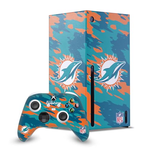 Skin Xbox Series X Miami Dolphins NFL enveloppement vinyle camouflage officiel