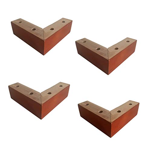 Patas de Madera para Muebles, Patas Triangulares para Mesa, sofá, Armario, 4 Piezas, para Mesa de Centro, TV, Armario, marrón, duraderas, 5 cm