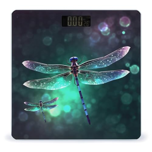 Báscula digital de vidrio templado Galaxy Animal Dragonfly miniatura 1