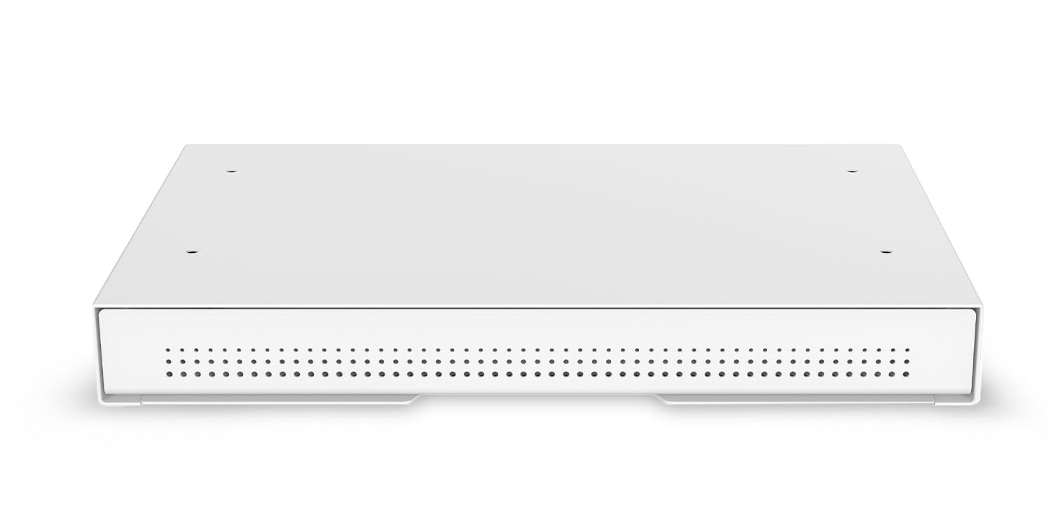 Ergolutions® Unterbau Schublade Slimline Weiß - Flache, Einfache Montage, Vollauszug, Für Büromaterial, Laptop, Tablet, Stahl, Traglast 10kg, Für Steh-/Sitz-Schreibtische