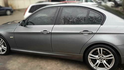 Cubierta cromada para marcos de ventana de BMW E90 Serie 3 con acabado espejo premium 5