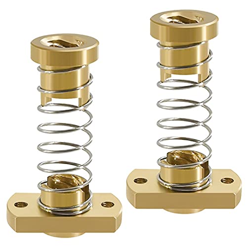 2 tuercas de latón para impresora 3D T8, antiretroceso, para Ender 3 Ender 3S Ender 3 Pro V2 CR-10 Tornado CR-10 impresora 3D Alfawise Geetech 8 mm varilla roscada Acme tornillos de plomo Cover