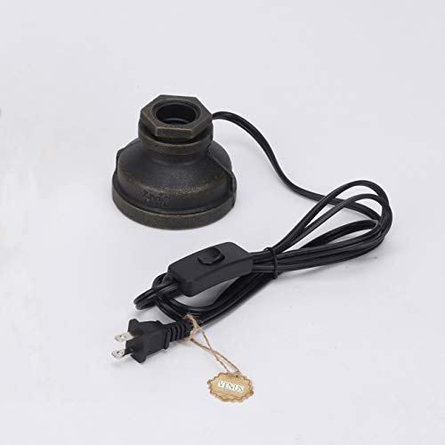 Venus 産業のランプ ビンテージ エジソン E26 電気スタンド 室内装飾 モダンアンティーク 電球は含まれていません(iron)