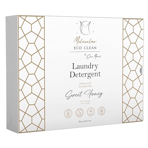 Detergente para ropa Molecular Eco Clean hipoalergénico totalmente natural - 60 cargas - Deshidratado, sin líquido, biodegradable - de Cocó March