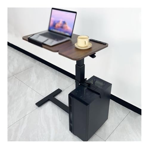 Soporte colgante para torre de PC bajo el escritorio - Soporte metálico negro de acero al carbono, resistente, para torres de CPU en escritorios ajustables y móviles miniatura 3