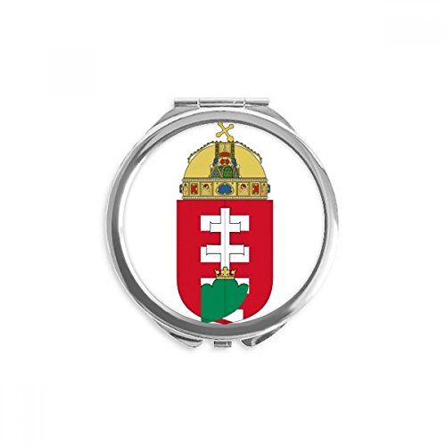 Miroir de maquillage de poche Hongrie cadeau souvenir rond pour passionné d'Europe