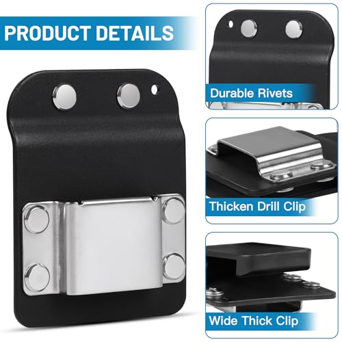 Miniatura 4 de Dbreaks Cinturon Portaherramientas, Porta Herramientas Para Cinturón De Acero Inoxidable 304, Para Destornillador De Impacto, Taladro Inalámbrico, Clavadora
