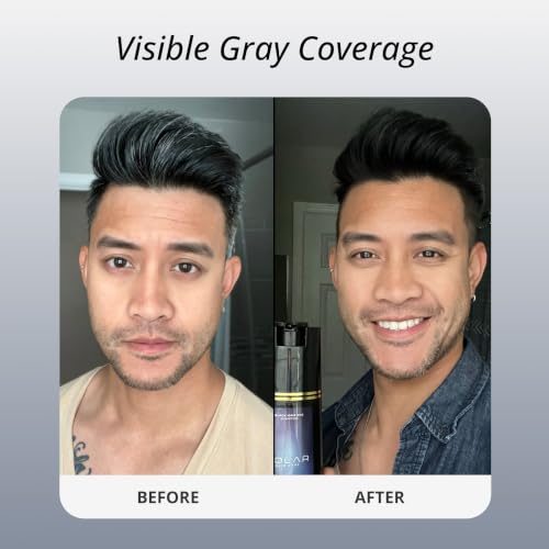 Image of Polar Hair Dye Shampoo | Jet Black Hair Dye Color Shampoo for Gray Coverage | Hair color shampoo for gray hair coverage; jet black shampoo hair dye, vegan, ammonia-free, easy 10-minute use, 6.76 fl oz