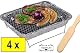 Einweggrill BTV Batovi 4x mit 2 kg Holzkohle