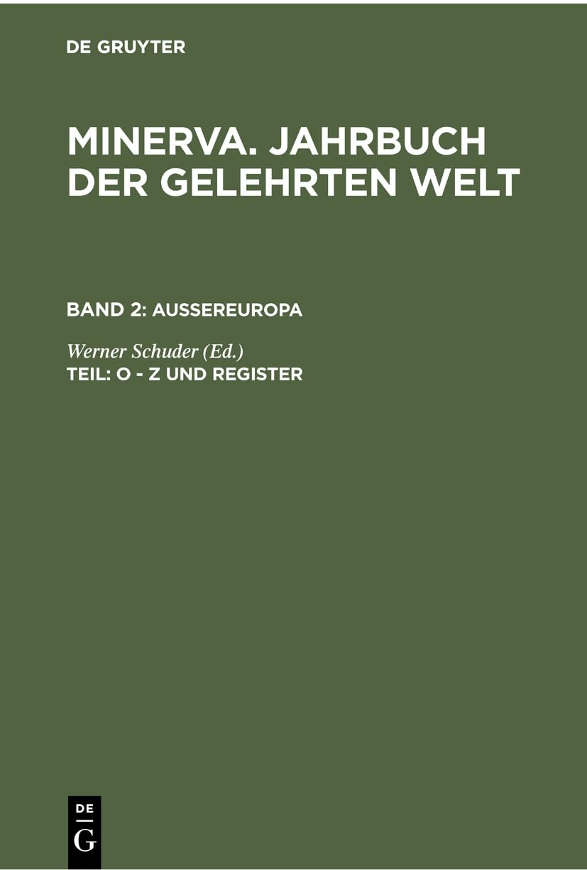 O - Z und Register (German Edition)