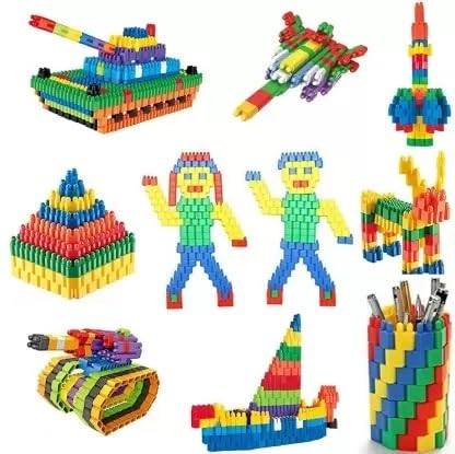 Image of Building Blocks Toys for Kids Education 150 Bullet Blocks (Multicolor)