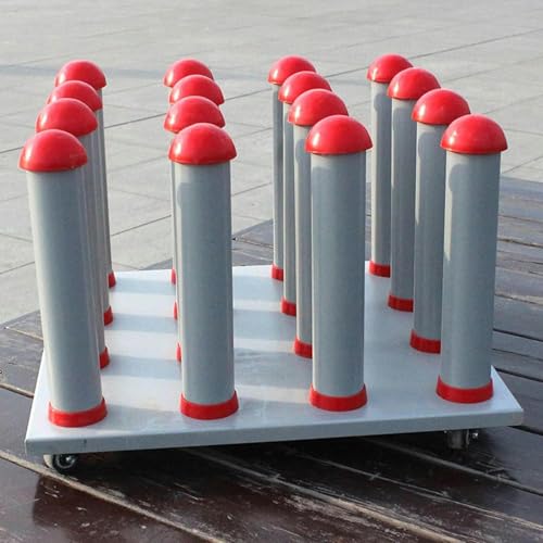 Chariot pour rouleaux de vinyle en acier robuste avec roulettes fixes